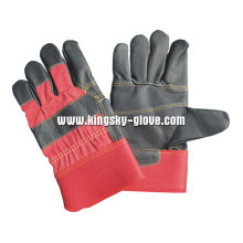 Black Color Patched Palm Furniture Leather Glove